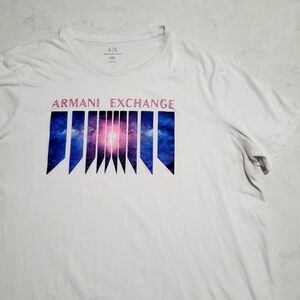 Armani Exchange Galaxy Graphic Slim Fit 2XL Designer T Shirt EUC
